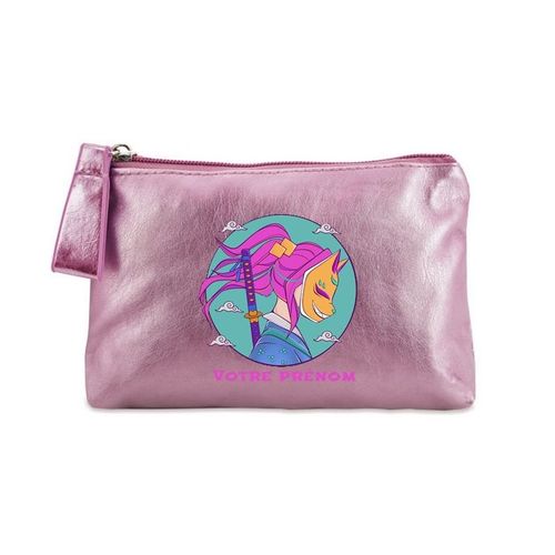 Porte monnaie rose pochette manga girl japan anime