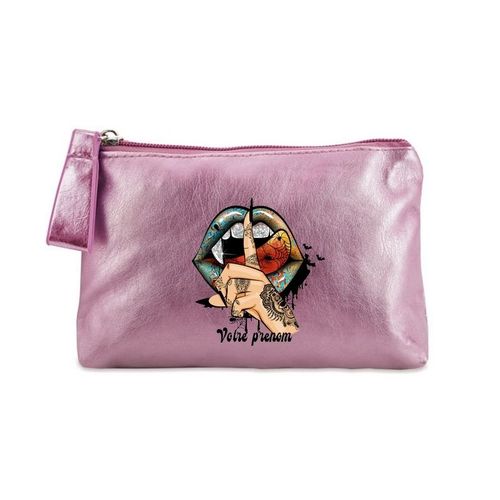 Porte monnaie rose pochette tatoo witcher mandala