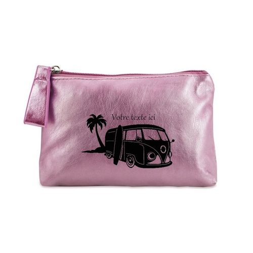 Porte monnaie rose pochette van hawai et surf