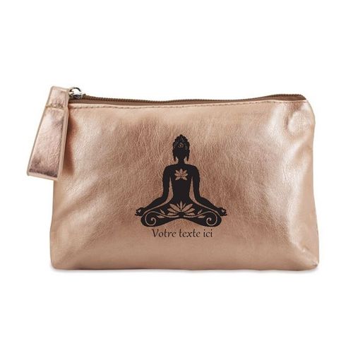 Porte monnaie dore pochette bouddha