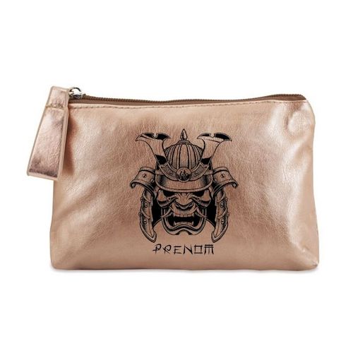 Porte monnaie dore pochette casque de samourai