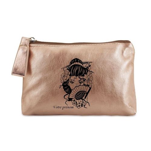 Porte monnaie dore pochette geisha japan anime