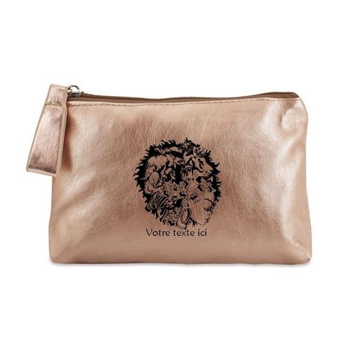 Porte monnaie dore pochette jungle woman afrique