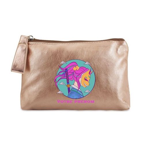 Porte monnaie dore pochette manga girl japan anime