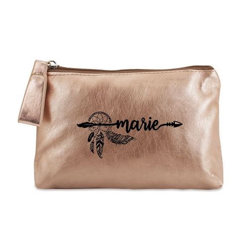 Porte monnaie dore pochette prenom dreamcathcher