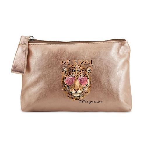 Porte monnaie dore pochette tigre be cool