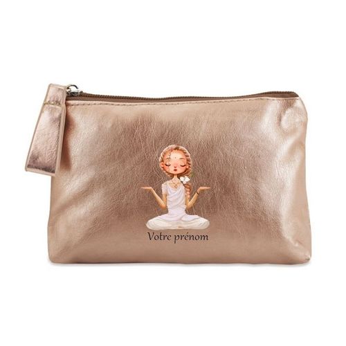 Porte monnaie dore pochette yoga girl