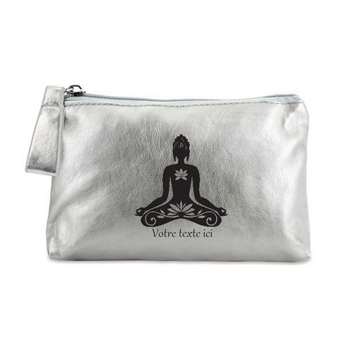 Porte monnaie argent pochette bouddha