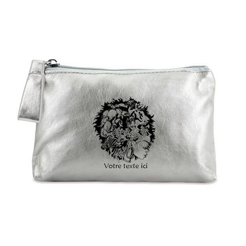 Porte monnaie argent pochette jungle woman afrique