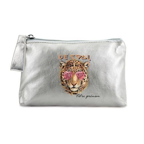 Porte monnaie argent pochette tigre be cool