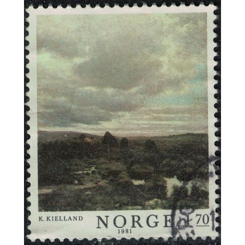 Norvège 1981 Oblitéré Used Paysage Peinture De Kitty Lange Kielland Artiste Peintre Y&t No 804 Su