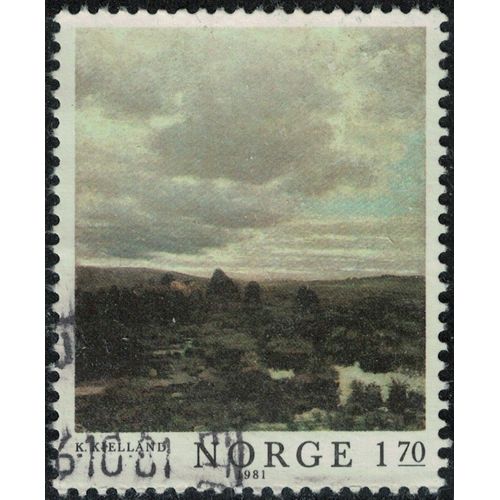 Norvège 1981 Oblitéré Used Paysage Peinture De Kitty Lange Kielland Artiste Peintre Y&t No 804 Su