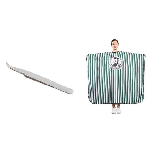 Pince À Épiler Antistatique, Outil D'entretien, Courbe Et Pointue Avec Coupe De Cheveux, Tablier De Salon De Coiffure Multicolore