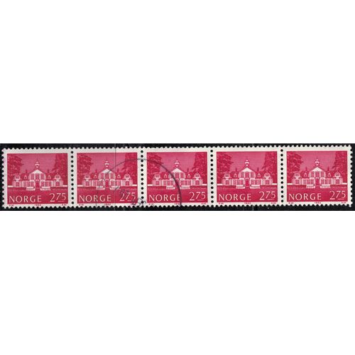 Norvège 1982 Lot De 5 Used Manoir De Damsgard Laksevag Y&t No 814 Su