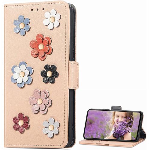 Coque Pour Iphone 7/8/Se 2020/Se 2022, 3d Floral Coque Cuir Iphone 7/8/Se 2020/Se 2022, Pu Housse Étui Cuir Pour Iphone 7/8/Se 2020/Se 2022, Floral-3 Bf24245