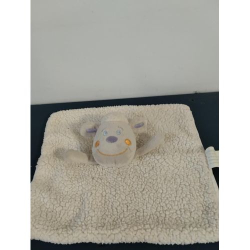 Doudou Plat Mouton Écru Nez Mauve Kimbaloo