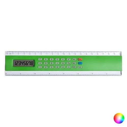Règle avec calculatrice fonctionnant à pile (20 Cm) - Regle ecole Couleur - Jaune