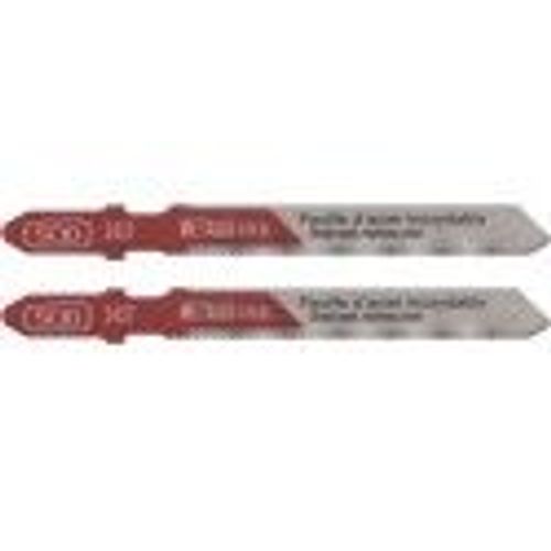 Lot 2 lame scie sauteuse métal bi-métal 21 tpi 75 mm accroche en T coupe droite SCID