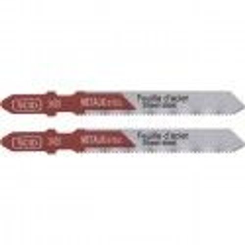 Lot 2 lame scie sauteuse métal HSS 21 tpi 75 mm accroche en T coupe droite SCID