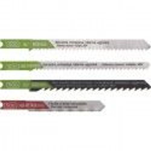 Assortiment 4 lame scie sauteuse bois métal 75 mm accroche en U coupe différente SCID