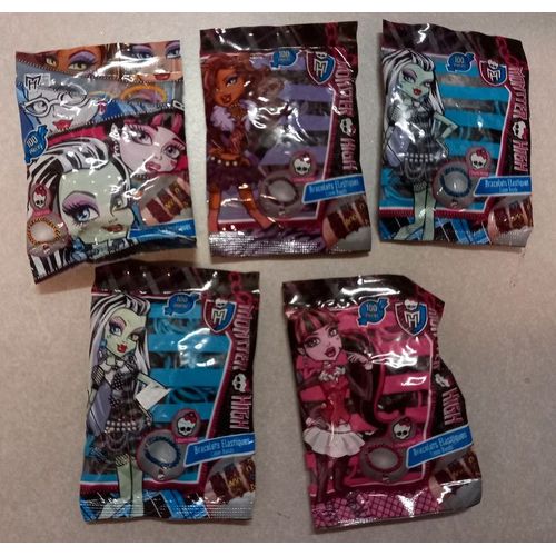 Lot De 5 Sacs Monster High Bracelets Élastiques Jouet Jeux Enfants Petite Fille