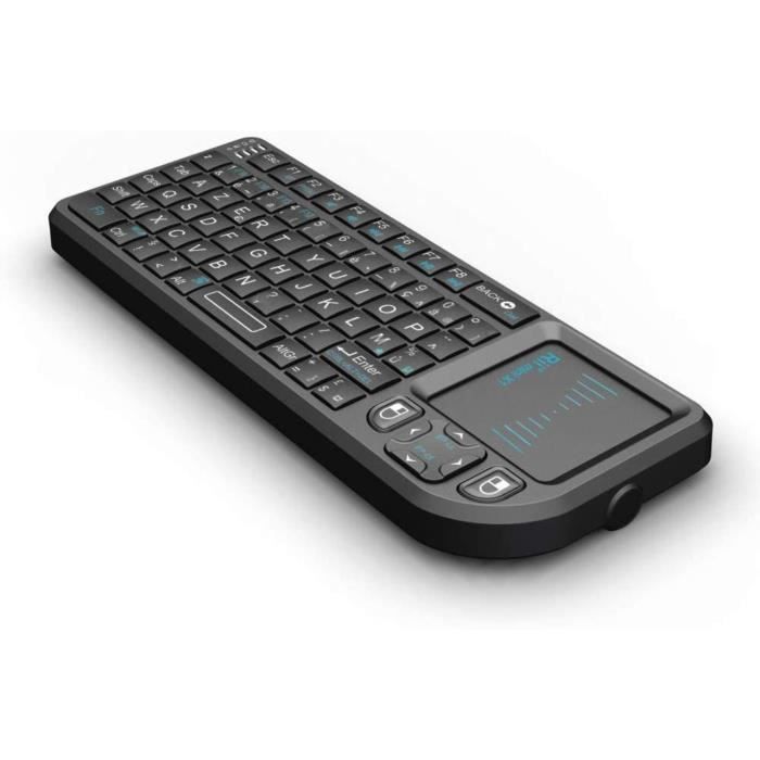 Rii Mini Clavier K01X1 sans Fil(AZERTY) 2,4 Ghz avec Touchpad pour PC, Pad, Xbox 360, PS3, TV Box Google Android, HTPC, IPTV. ?