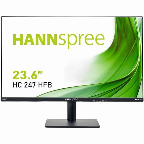 Hannspree HE247HFB - Écran LED - 23.6" - 1920 x 1080 Full HD (1080p) @ 60 Hz - 250 cd/m² - 3000:1 - 5 ms - HDMI, VGA - haut-parleurs