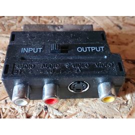 Adaptateur Péritel vers 3X RCA in Out + Adaptateur S-Vidéo S-VHS AV Audio Vidéo