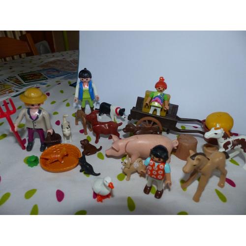 Lot Playmobils Ferme : Animaux Etc