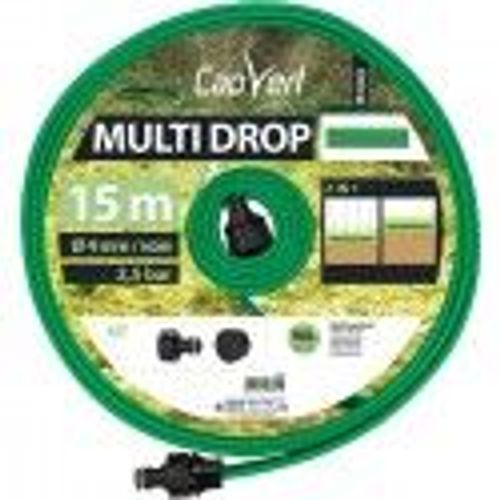Kit raccord + tuyau perfor? arrosage pluie fine 15M - 50m? Multi drop CAP VERT