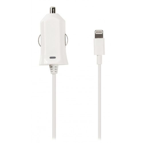 Chargeur De Voiture 2.1 A Apple Lightning Blanc