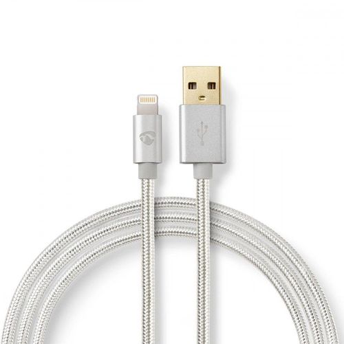 Câble de Synchronisation et de Charge | 2,0 m Plaqué Or | USB-A Mâle vers Câble Lightning Mâle 8 Broches |...