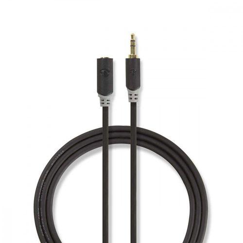 Câble Audio Stéréo | 3,5 mm Mâle - 3,5 mm Femelle | 1,0 m | Anthracite