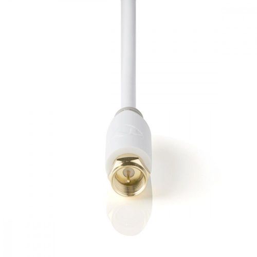 Câble d'Antenne et de Satellite | F Mâle vers F Mâle | 1,0 m | Blanc