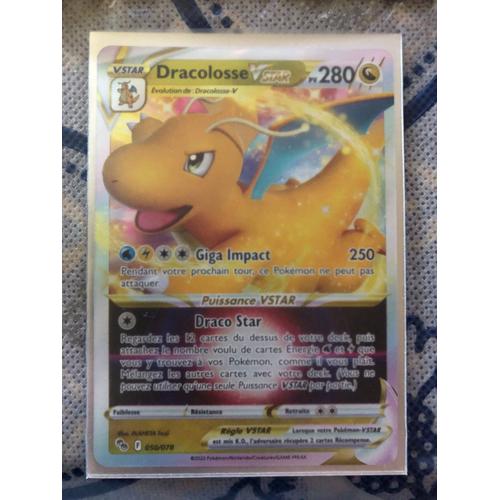 Carte Pokemon Dracolosse 050/078 Ultra Rare Vstar Pokemon Fr