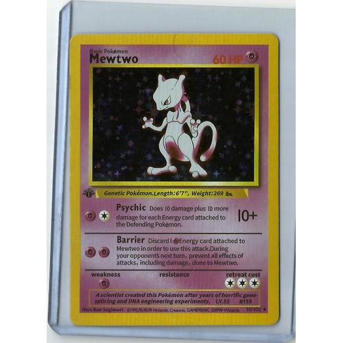 Carte Pokemon Mewtwo 1 Editon Set De Base