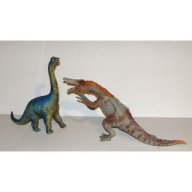 Figurine Dinosaure Baryonyx Papo + Figurine Brachiosaure Ukrd Vintage 91