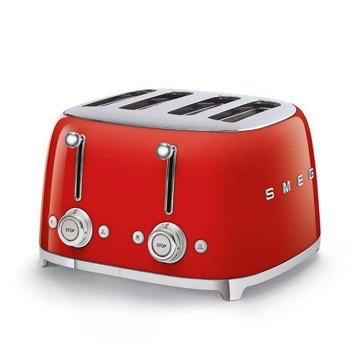 Smeg 50's Style TSF03RDEU - Grille-pain - 4 tranche - 4 Emplacements - rouge