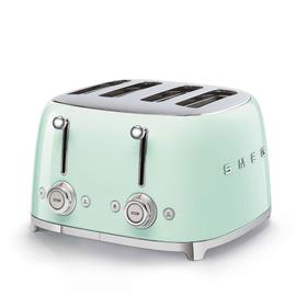 PACK SMEG Bouilloire 1.7L 7 Tasses 2400W + Grille Pain Toaster 2 Fentes  950W 3 Programmes Blanc 