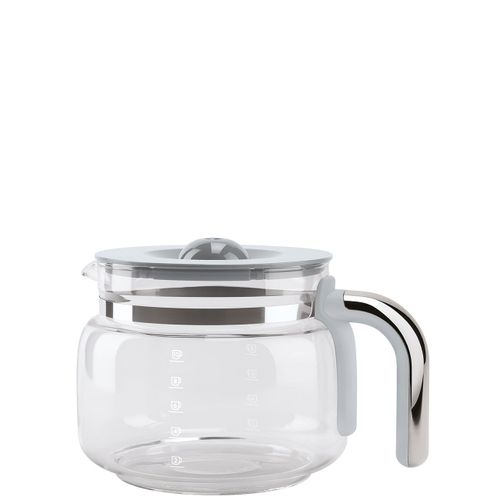 Carafe en verre avec poignée chromée pour machine à café Cafetière Expresso (DCGC01 697650076 SMEG)