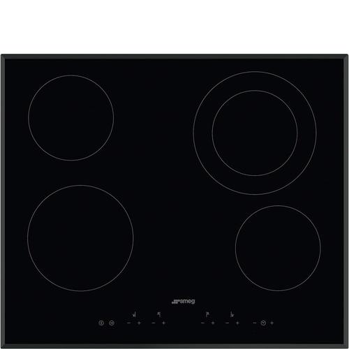 Smeg SE364ETB - Vitrocéramique - 4 plaques de cuisson - Niche - largeur : 56.5 cm - profondeur : 49 cm - noir bord incliné