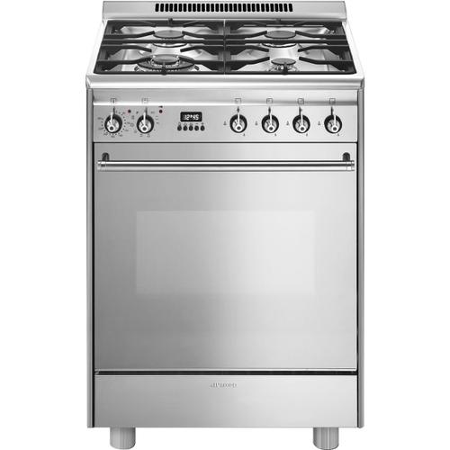 Smeg Elite GP61X9 - Cuisinière - pose libre - largeur : 60 cm - profondeur : 60 cm - hauteur : 86 cm - avec système auto-nettoyant - classe A - acier inoxydable