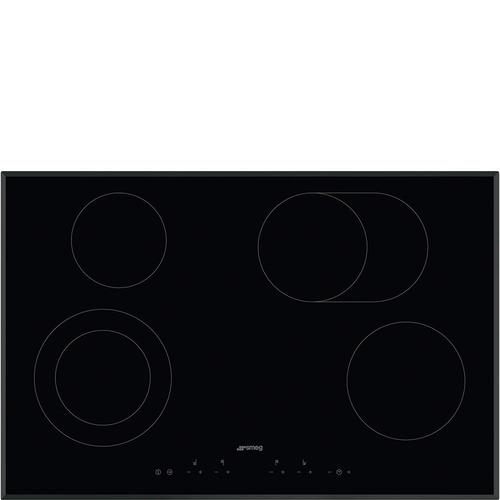 Smeg Elite SE384EMTB - Vitrocéramique - 4 plaques de cuisson - Niche - largeur : 74.5 cm - profondeur : 49 cm - noir - avec cadre biseauté