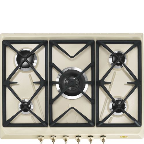 Smeg Coloniale SRV876POGH Table de cuisson au gaz Crème - 5 foyers