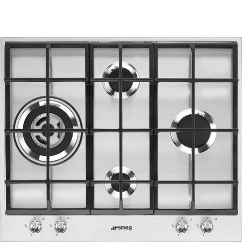 Smeg Linea PX164L Table de cuisson au gaz Acier inoxydable - 4 foyers