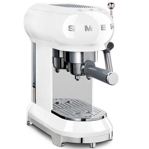 Smeg 50's Style ECF01WHEU - Machine à café avec buse vapeur "Cappuccino" - 15 bar - blanc