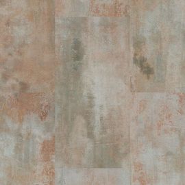 Dalle Sol PVC - Click ? plat 0,55 - Effet m?tal rouill? marron (46862) decoweb.com - Paquet de 1,49m?