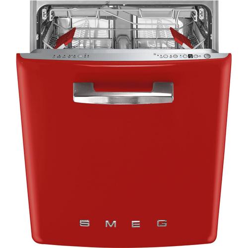 Smeg 50's Style STFABRD3 - Lave vaisselle Rouge - Encastrable - largeur : 59.8