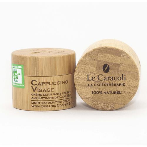 Le Caracoli- Cappuccino Visage Cr_Me Exfoliante Lég_Re Aux Extraits De Café- Masque Visage Bio- 50ml 