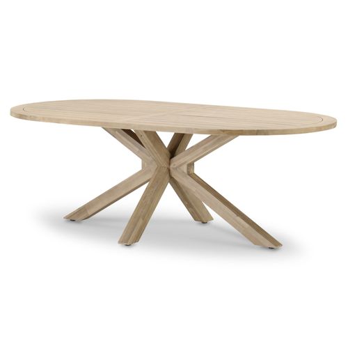 Table À Manger Ovale En Bois 220x115cm